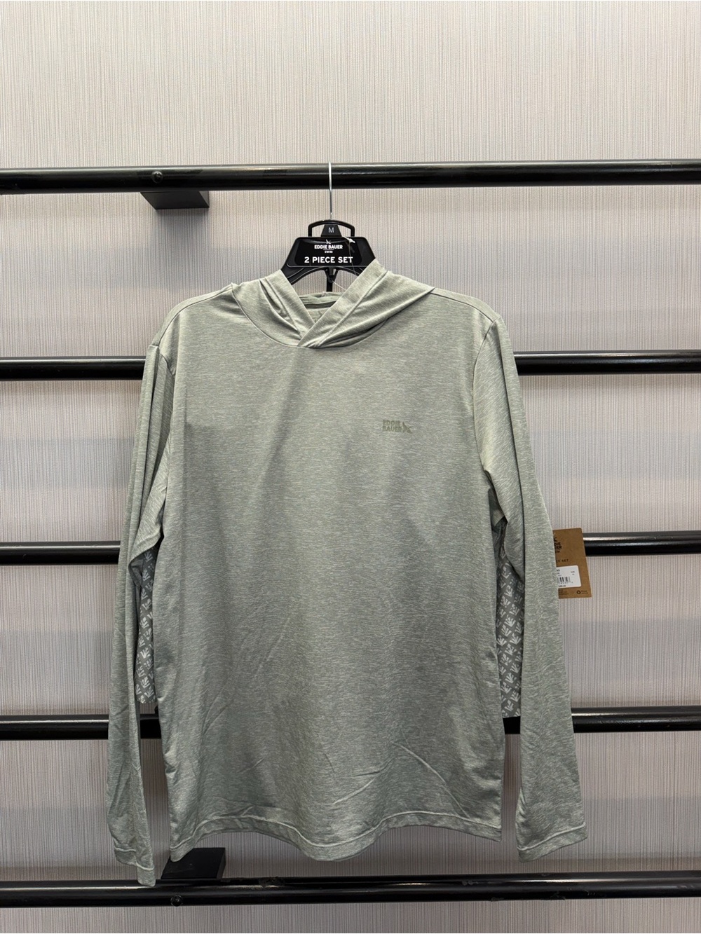 Eddie Bauer 2 PC “Sage” Long-Sleeve Hooded Swim Shirt and Swim Trunk